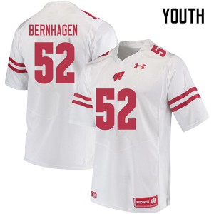 Youth Wisconsin Badgers Josh Bernhagen #52 NCAA White Jersey 449918-637