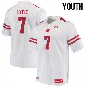 Youth Wisconsin Badgers Spencer Lytle #7 White College Jerseys 427523-199