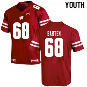 Youth Wisconsin Badgers Ben Barten #68 Football Red Jersey 893979-194