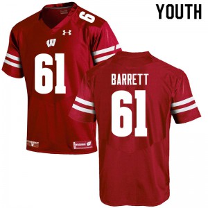 Youth Wisconsin Badgers Dylan Barrett #61 Red Official Jersey 461961-316
