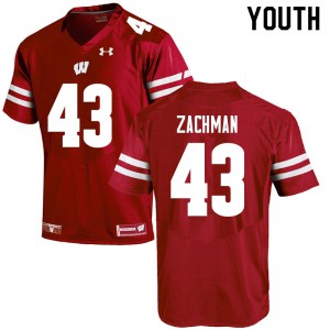 Youth Wisconsin Badgers Preston Zachman #43 Alumni Red Jersey 222772-492