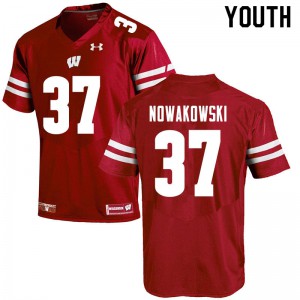 Youth Wisconsin Badgers Riley Nowakowski #37 Red Official Jersey 783635-161