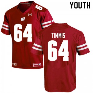 Youth Wisconsin Badgers Sean Timmis #64 Stitch Red Jersey 108184-925