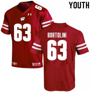 Youth Wisconsin Badgers Tanor Bortolini #63 Red Alumni Jersey 437372-485