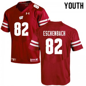Youth Wisconsin Badgers Jack Eschenbach #82 Red Football Jersey 823336-453