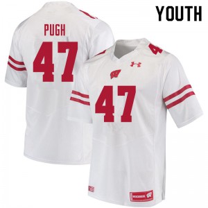 Youth Wisconsin Badgers Jack Pugh #47 Stitch White Jersey 617753-211