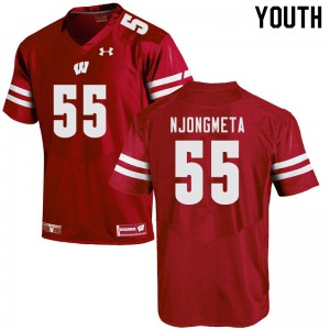 Youth Wisconsin Badgers Maema Njongmeta #55 Stitched Red Jerseys 915621-128