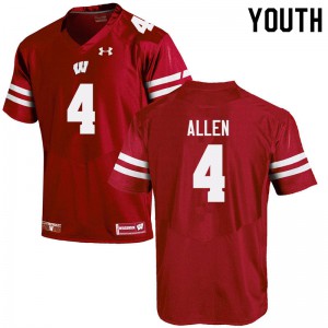 Youth Wisconsin Badgers Markus Allen #4 Red Player Jersey 528269-890
