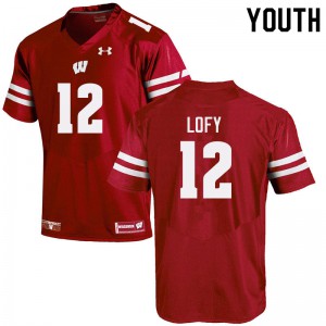 Youth Wisconsin Badgers Max Lofy #12 Red High School Jersey 280382-992