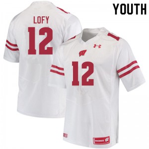 Youth Wisconsin Badgers Max Lofy #12 Alumni White Jersey 234201-894