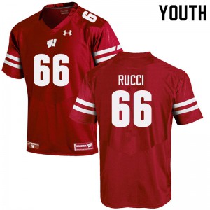 Youth Wisconsin Badgers Nolan Rucci #66 Red Official Jerseys 487579-166