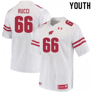 Youth Wisconsin Badgers Nolan Rucci #66 Stitch White Jerseys 927681-620