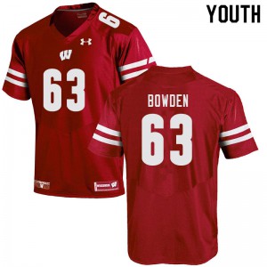 Youth Wisconsin Badgers Peter Bowden #63 Alumni Red Jerseys 622649-913
