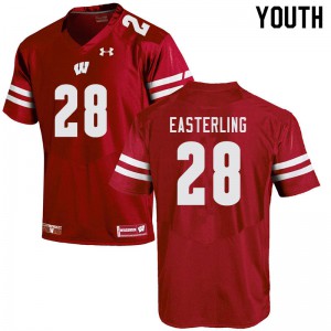 Youth Wisconsin Badgers Quan Easterling #28 University Red Jerseys 424109-963