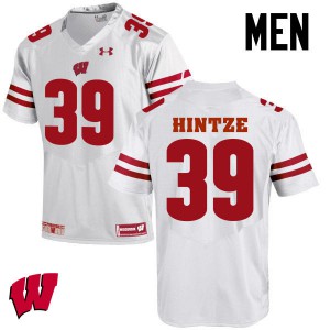 Men's Wisconsin Badgers Zach Hintze #39 University White Jersey 564828-215
