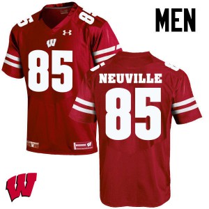 Men Wisconsin Badgers Zander Neuville #85 Official Red Jersey 244051-539